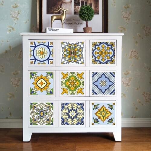 10 Pcs DIY Kitchen Wallpaper Geometric Paste Self-Adhesive Foil Waterproof Bathroom Wall Paper Marble Sticker Home Decor