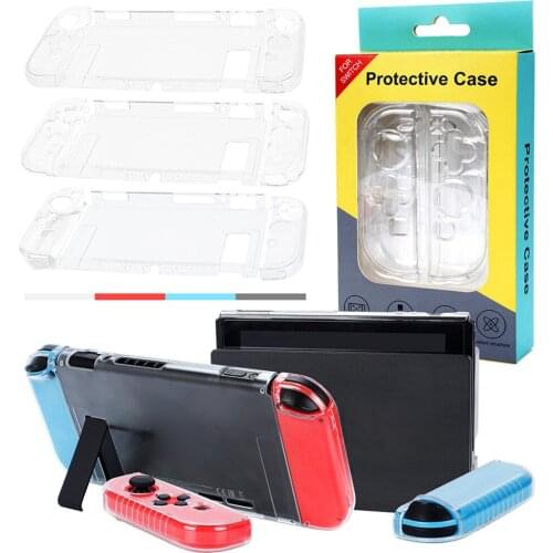 Detachable Transparent Crystal PC Protective Case For Nintend Switch NS Game Console Accessories Hard Clear Back Cover Shell