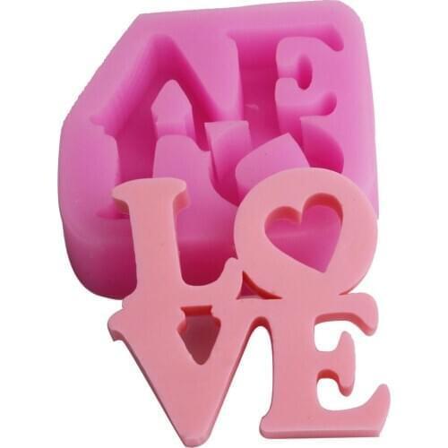 Silicone Cake Mold LOVE Shape Handicraft Cake Border Decoration Sugarcraft Mold DIY Baking Tool Cake Fondant Chocolate Making