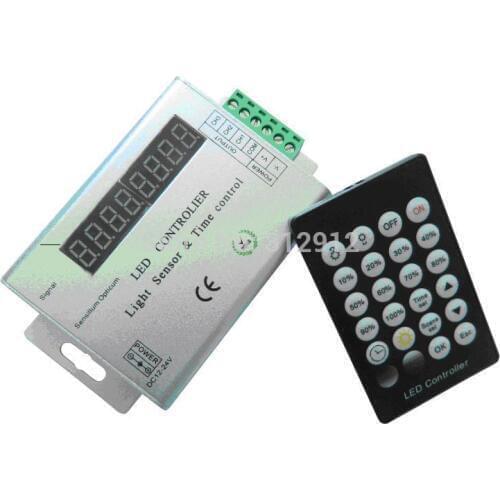 LED Intelligent Light Sensor & Time Controlled Controller;DC12-24V input;4A*3CH output