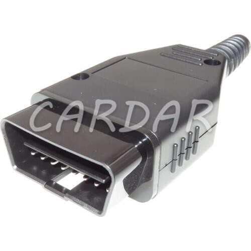 1 Set Universal OBDII 16 Pin/Way OBD2 OBD 2 Automotive Connector Plug OBD-II Socket