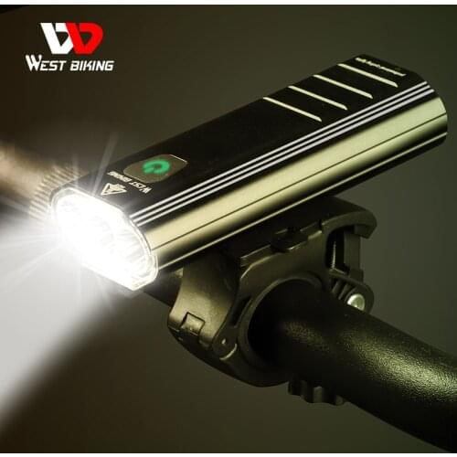 West Biking Ipx6 Waterproof Bicycle Light Usb Rechargeable 1500 Lumen 3 Pcs LED Bike Front Light Flashlight For Bicycle Lamp