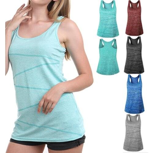 2021 Spring And Summer Breathable Sports Yoga Quick-drying Vest Sleeveless Fitness Tank Running T-shirt Loose Female For Gym