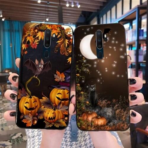 YJZFDYRM Funny Halloween Bling Cute Phone Case For Oppo A5 A9 2020 Reno2 z Renoace 3pro Realme5Pro