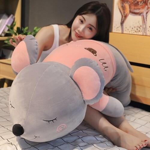 Funny Mouse Plush Toy Soft Cartoon Animal Long Rat Stuffed Doll Sofa Nap Sleep Pillow Cushion Gift for Girls Kid