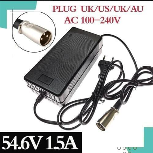 54.6V1.5A charger 54.6v 1.5A electric bike lithium battery charger for 48V lithium battery pack XLRM Fast delivery charger