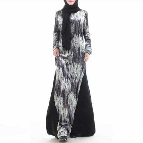 Jalabiya for Women Islamic Abaya Print Turkish Hijab Clothing 2019 New Vetement Musulman Femme Baju Muslim Long Islamic Dresses