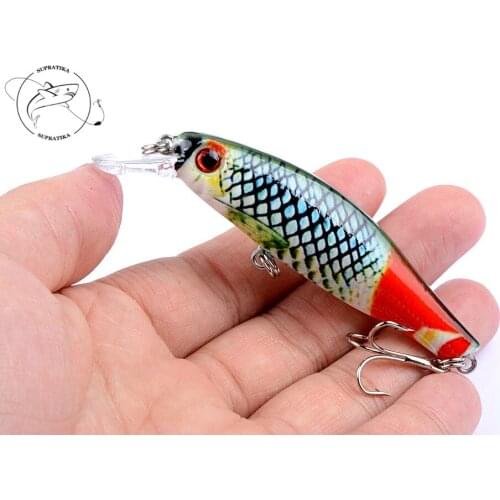 1Pcs 3D Painting Minnow Lures Hard Bait 8.5cm/8.7g Sea Fishing Crankbait Wobblers Tackle Isca Artificial Quality Hooks