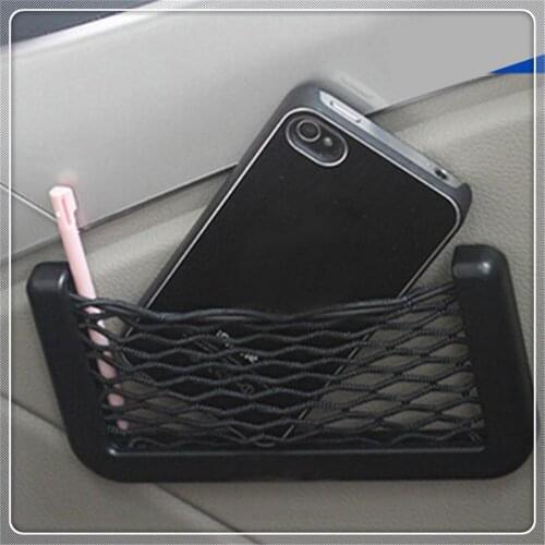 1psc Car Organizer Storage Bag Auto Paste Net Pocket for Audi A4 B6 A3 A6 C5 Q7 A1 A5 A7 A8 Q5 R8 TT