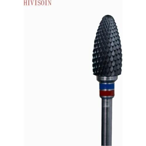 15 Pcs- Black Zirconia Ceramic Dental Lab Burs - Bullet Shape -Cross cut (1601.060)