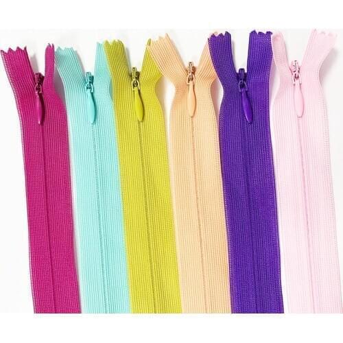 Lace invisible zippers for underwear 60cm bags hidden zips for clothing packet 30cm zipper invisible 40cm skirt sewing zip