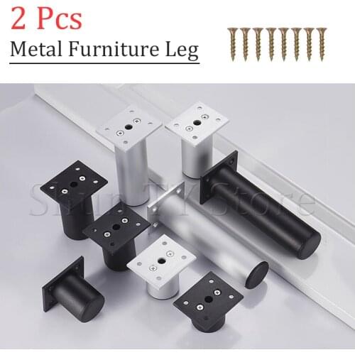 2 Pcs 80-300mm Modern Style Furniture Legs Adjustable Aluminum Alloy Furniture Legs For TV Cabinet, Bed, Coffee Table Legs