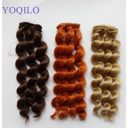3PCS/LOT New Handmade BJD Wigs Hair Curly Synthetic Fiber DIY Doll Hair 25CM
