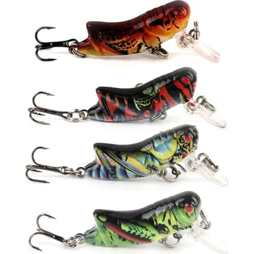 AFAT 1 pcs Artifical Bait Grasshopper 4.5cm 3.5g FIshing Lure Wobbler Jerkbait
