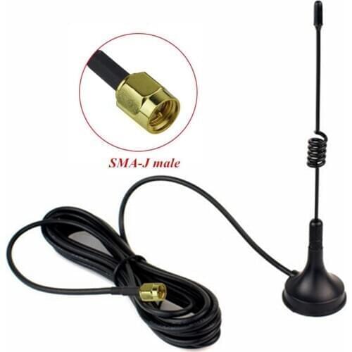 Antenna 433MHz 5dBi UHF antena Magnetic Base 400-470MHz 3M cable SMA male RG174 for for walkie talkie radio wireless