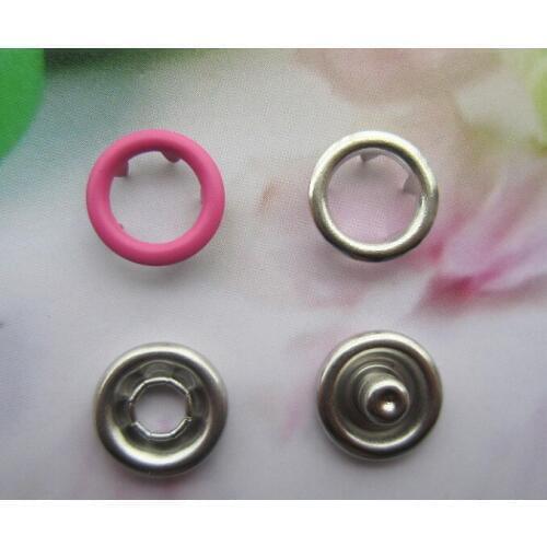 FREE SHIPPING 1000pcs/lot coated fushia color coated prong snap button baby clothes colorful button
