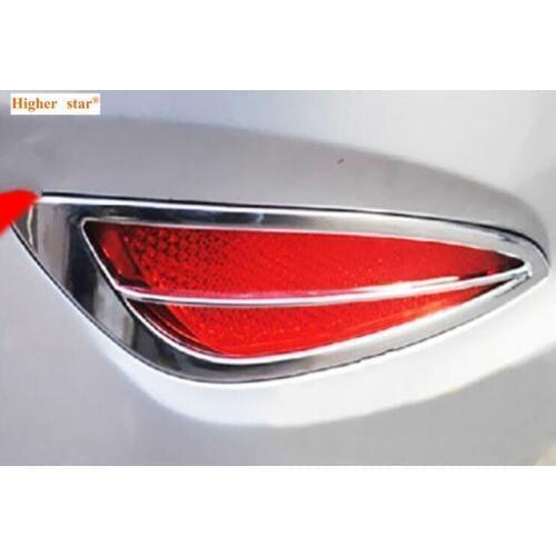 Higher ABS chrome 2pcs car rear fog lamp frame decoration cover, fog light trim for Hyundai Verna 2010-2013