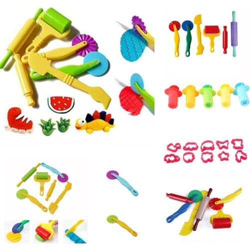 Color Play Dough Model Tool Toys Creative 3D Plasticine Tools Clay Moulds Set Many Style Learning Education Play dough Set Toys