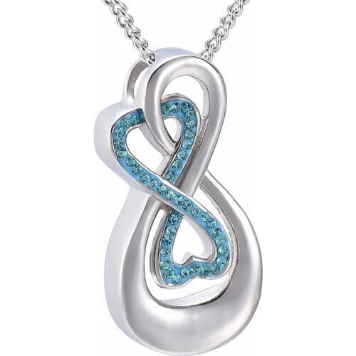 IJD10010 Infinity Keepsakes Cremation Urn Necklace Jewelry Love Me Forever for Woman/Man,Human,Pet Ashes Jewelry