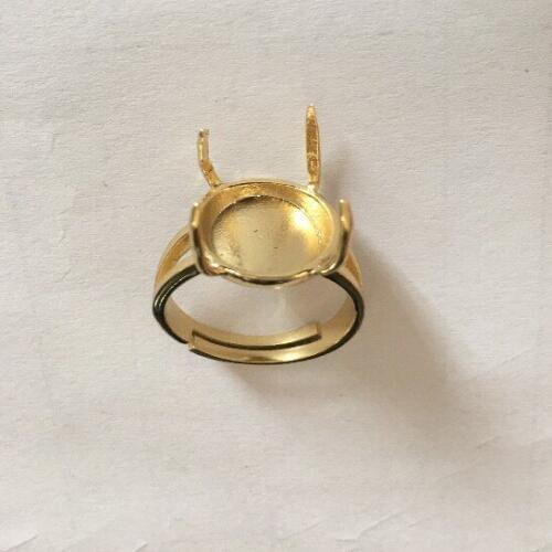 BOROSA 20PCS Gold/Silver Plated Claw Bezel Ring Settings Jewelry Findings for Fashion Rings Jewelry Making ZG0398-B