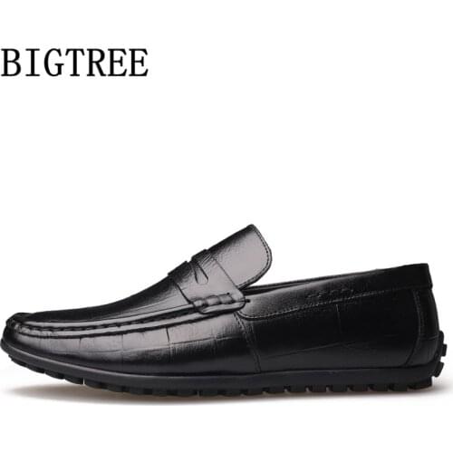 Leather Shoes Men 2020 Driving Shoes Brand Casual Shoes Men Loafers Sepatu Slip On Pria Chaussure Homme Erkek Spor Ayakkabi Bona