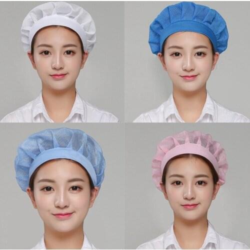 Kitchen Chef Hat Cook Cooking Hygienic Cap Food Cap Baking Breathable smoke-proof Dust Men And Women Work Hat Breathable Mesh