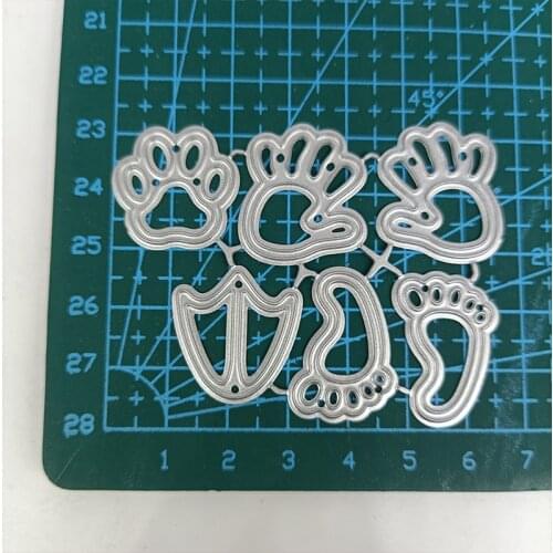 Cartoon Hand Toe Metal Cutting Dies Stencils For DIY Scrapbooking Decor Embossing Handcraft Photo Card Making Punch Template