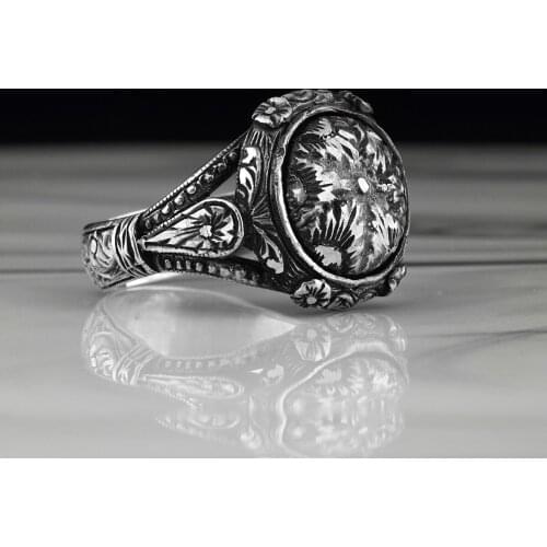 925 sterling silver stoneless ring stylish design with special pattern Turkey Jewelry Men Ring with Fashion Vintage Gift Mens