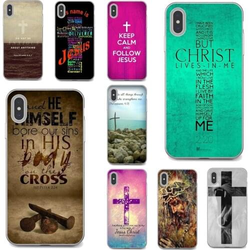 Soft Cases Cover For Samsung Galaxy S7 S8 S9 S10E S20 FE Note 10 20 Edge Lite Plus Ultra Bible-Jesus-Christ-Christian-Cross
