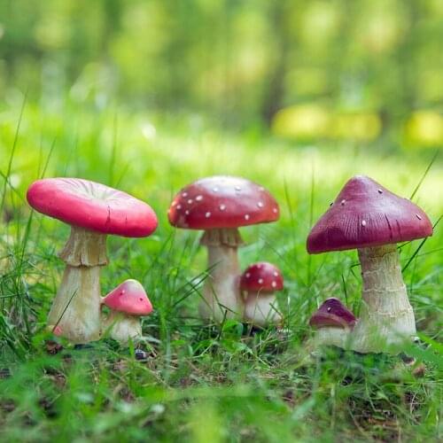 Outdoor Gardening Resin Mushroom Ornaments Landscape Park Figurines Crafts Decor Courtyard Garden Villa Accessories Decoration