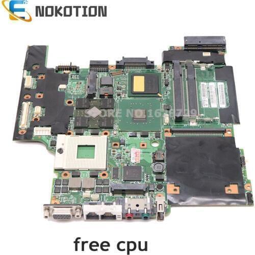 NOKOTION For Lenovo Thinkpad T60 14.1 laptop motherboard 42T0122 945PM DDR2 X1400 Graphics free cpu