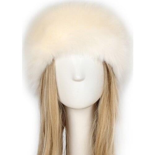 New Winter Thick Furry Hairband Fluffy Faux Fur Women Girl Fur Headband Hat Winter Outdoor Earwarmer Ski Hats Snow Cap Wholesale