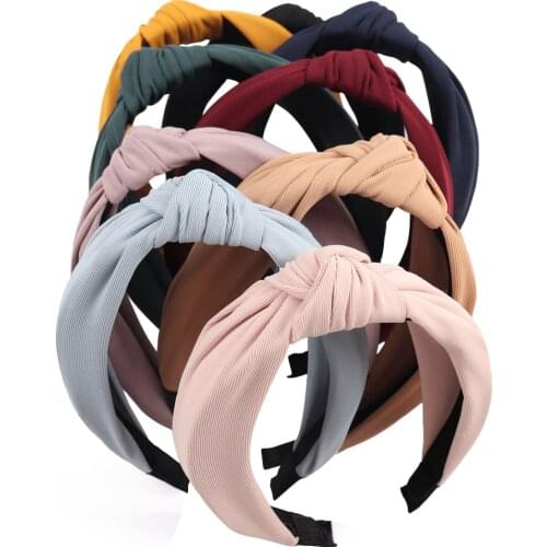 Xugar Solid Soft Knotted Flamingo Headband Hairband For Women Lady Hair Hoop Hair Accessories Headwear резинки для волос бандана