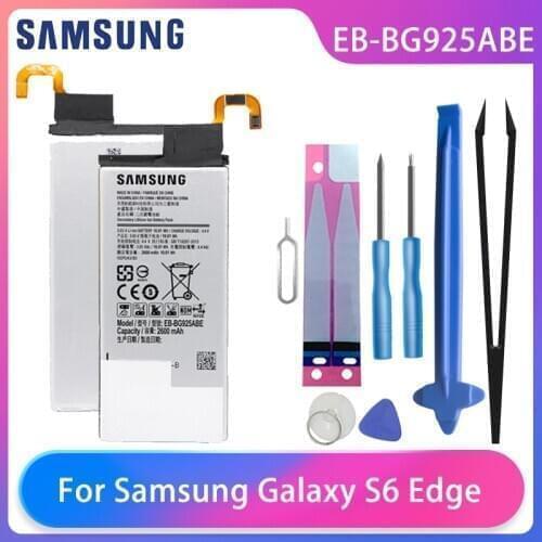 Original Samsung GALAXY S6 Edge S6Edge G9250 G925FQ G925F G925S G925V G925A Phone Battery EB-BG925ABE 2600mAh Free Tools AKKU