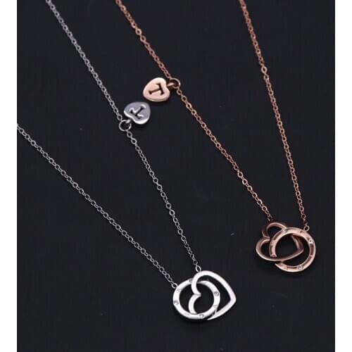 1Pcs The Latest Fashion In Europe and America Love Necklace Set Auger Delicate Collarbone Titanium Steel Jewelry