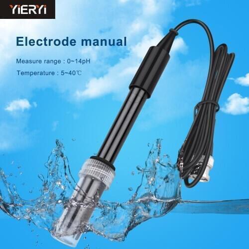 PH Electrode Sensor BNC Connector Probe Pool Water Factory Industry Experiment Laboratory pH Composite Electrode pH Sensor