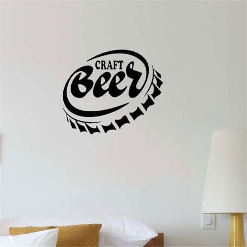 Beer Cap Craft Beer Alcohol For Home Bar Pub Club Wall Stickers Vinyl Wall Decal Waterproof Revocable ov589