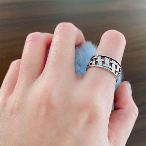 Plated Snake Heart Shape Retro Rings Punk Hip-Hop Cross Ring Vintage Hand Finger Goth Chain Rings Jewelry Gift Men Women Boho