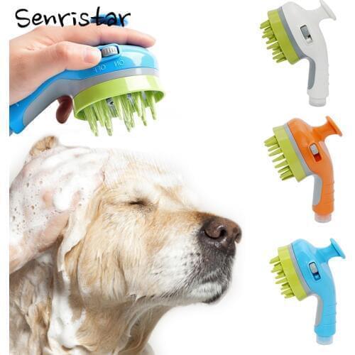 Dog Bath Sprayers Bath Brush Nozzle Bathing Tool Grooming Massage Dog Cat Brush Washing Cleaning Hair Removal Pet Comb Supplies