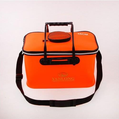 High Quality 2 Color 30/35/40/45/50cm Outdoor EVA Bucket Folding Bucket Portable Camping Hiking Bucket With Handle Fishing Bags