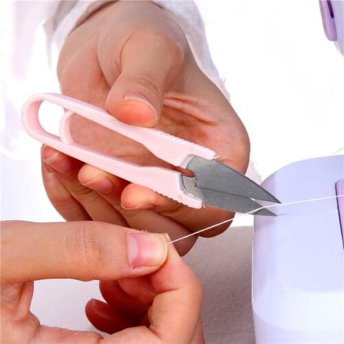 1Pcs Random Color Craft Sewing Stainless Steel Stitch U-Shape Cut Line Cross Stitch Trimming Nipper Essential Cutter Scissor