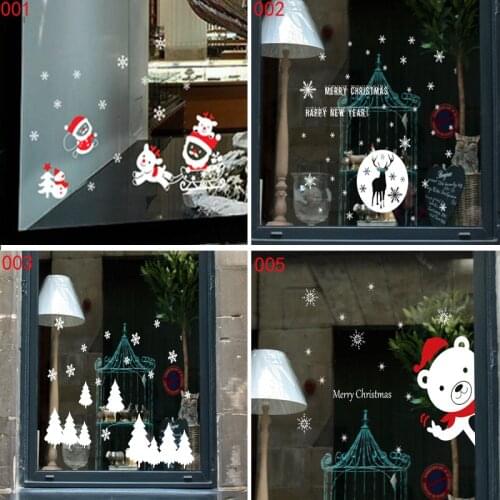 27Pcs/Lot Christmas Snowflake Window Sticker Winter Wall Stickers Kids Room Christmas Decorations for Home New Year Stickers