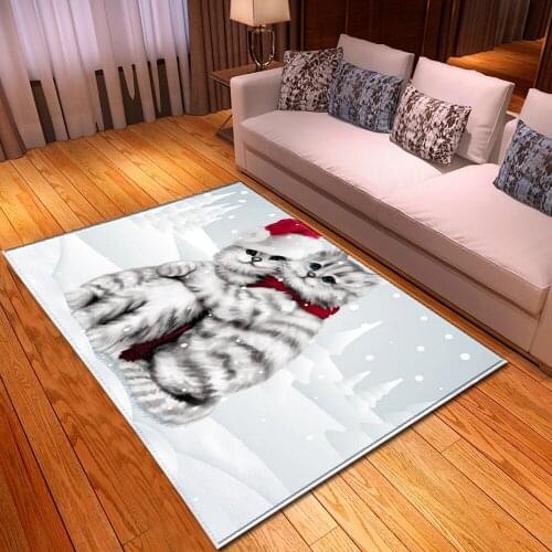 3D Cartoon Christmas Carpets For Living Room Bedroom Area Rugs New Year Home Hallway Room Mat Xmas Child Decor Bedside Rug Large