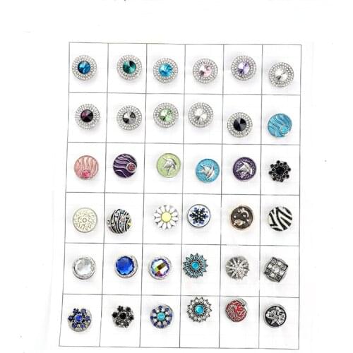 4pcs/lot Newest Snap Jewelry Bracelets Colorful Crystal Rhinestone Flower 18mm Metal Snap Buttons Fit DIY Snap Button Bracelet
