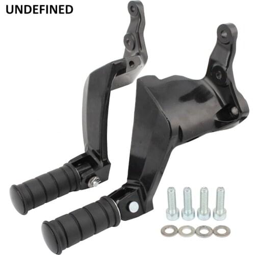 Black Motorcycle Passenger Foot Pegs W/ Mount Bracket Footrest Pedals for Victory Vegas Highball Gunner 2015-2017 Judge Kingpin