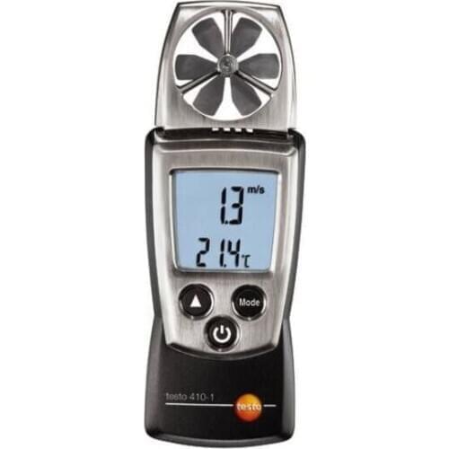 Testo 410-1 Digital Vane Anemometer Air Speed Velocity/Temperature Meter Tester