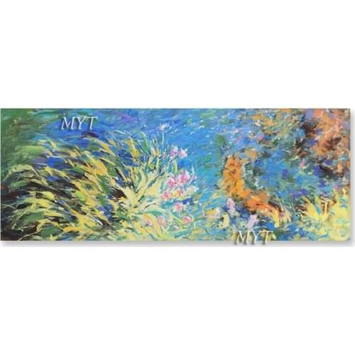 Home Decoration Canvas Textured Knife Hand-painted Flowers Oil Painting Outdoor Scenery Canvas Wall Picture Art Dropshipping