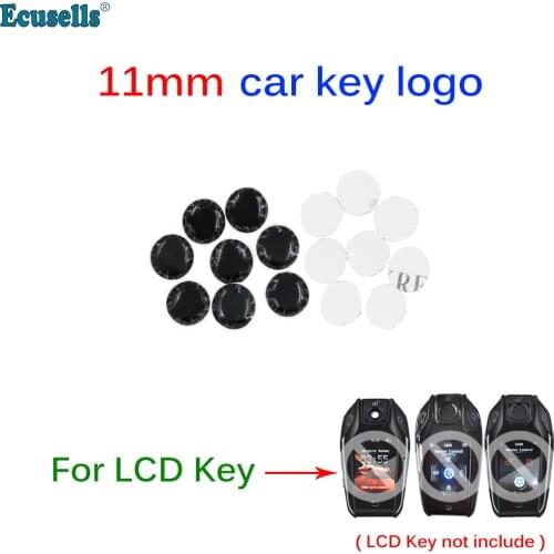 11mm Resin Epoxy Crystal Logo Sticker Emblem Badge for CF400 CF500 TK800 LCD Smart Key for Ford Mitsubishi Suzuki Maserati Fiat