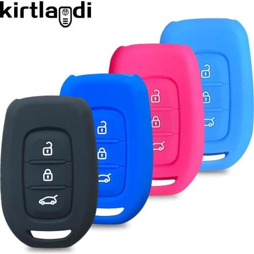 Silicone car key case cover for Dacia Logan 2021 for Renault tWingo 3 duster captur logan laguna scenic key cover remote shell