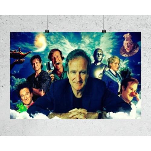 H043 Robin Williams RIP USA Famous Comedy Actor Wall Sticker Silk Poster Art Home Decoration